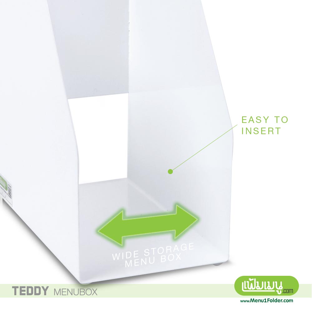 กล่องใส่เมนู มีความกว้าง ใส่เมนูได้หลายเล่ม