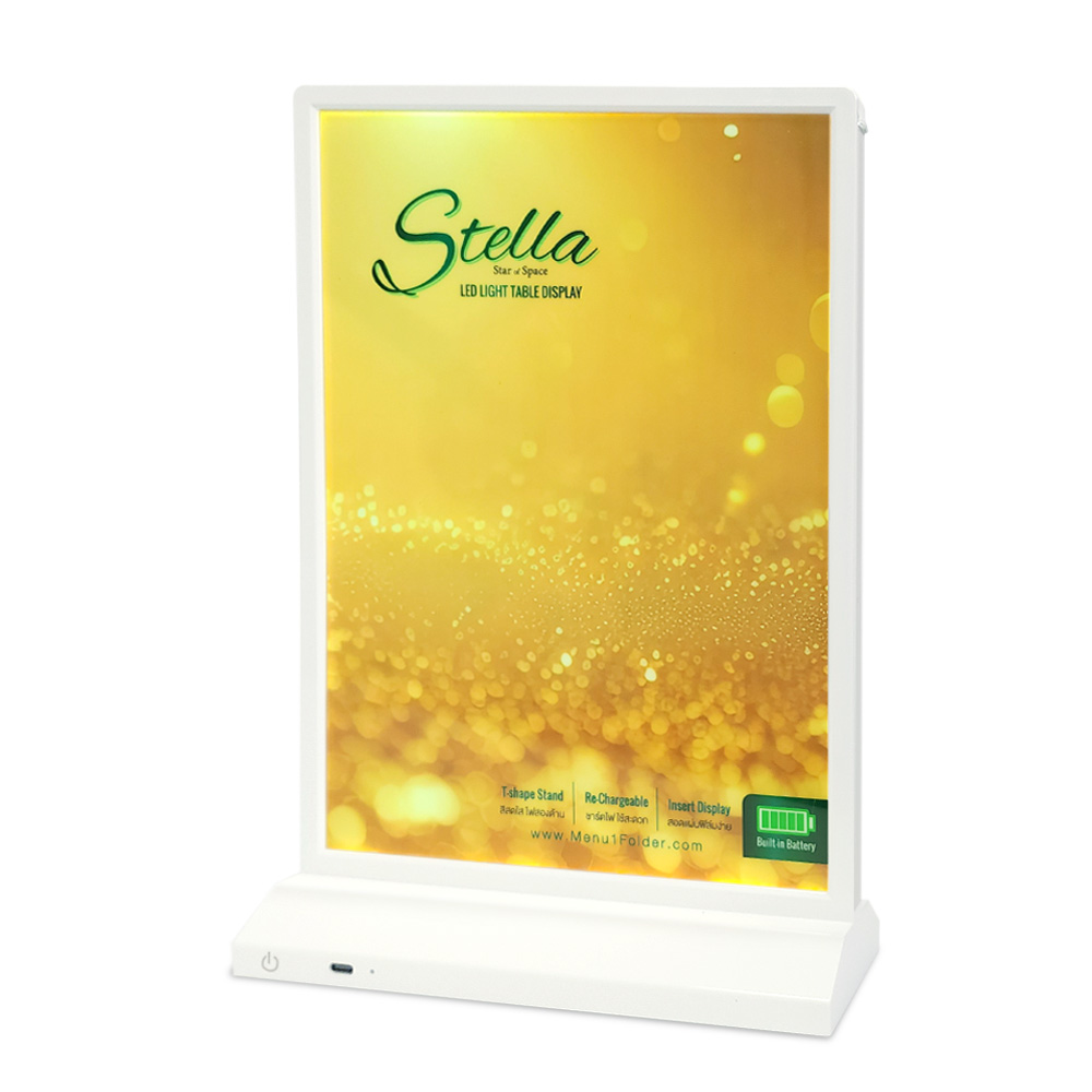 ป้ายไฟ LED ตั้งโต๊ะ ขนาด A4 เด่นชัด สะดุดตา