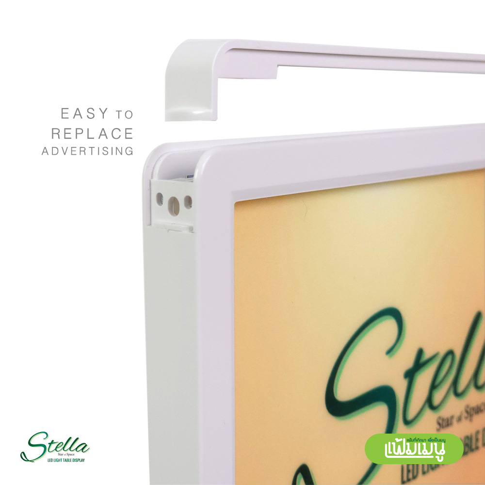 ป้ายไฟ LED ตั้งโต๊ะ สอดเปลี่ยนแผ่นง่าย ใส่ได้ หน้า-หลัง