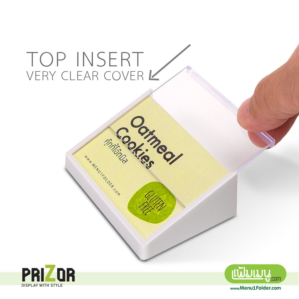 ป้ายอะคริลิค ขนาด A8 มีแผ่นพลาสติกป้องกันอย่างดี