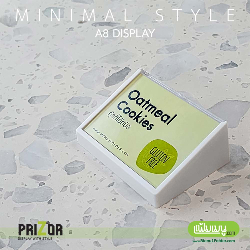 ป้ายอะคริลิค A8 สไตล์ Minimal Style