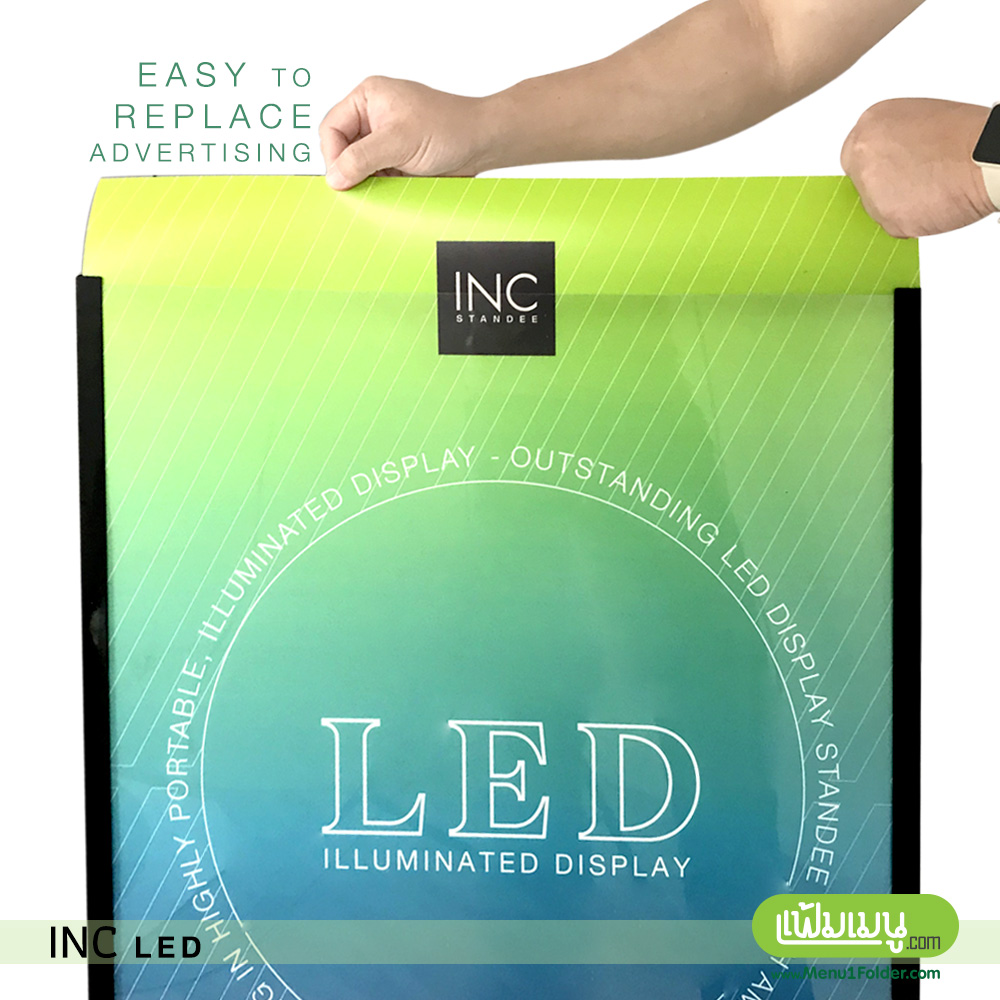 ป้ายไฟตั้งหน้าร้าน LED ถอดและเปลี่ยนแผ่นง่าย