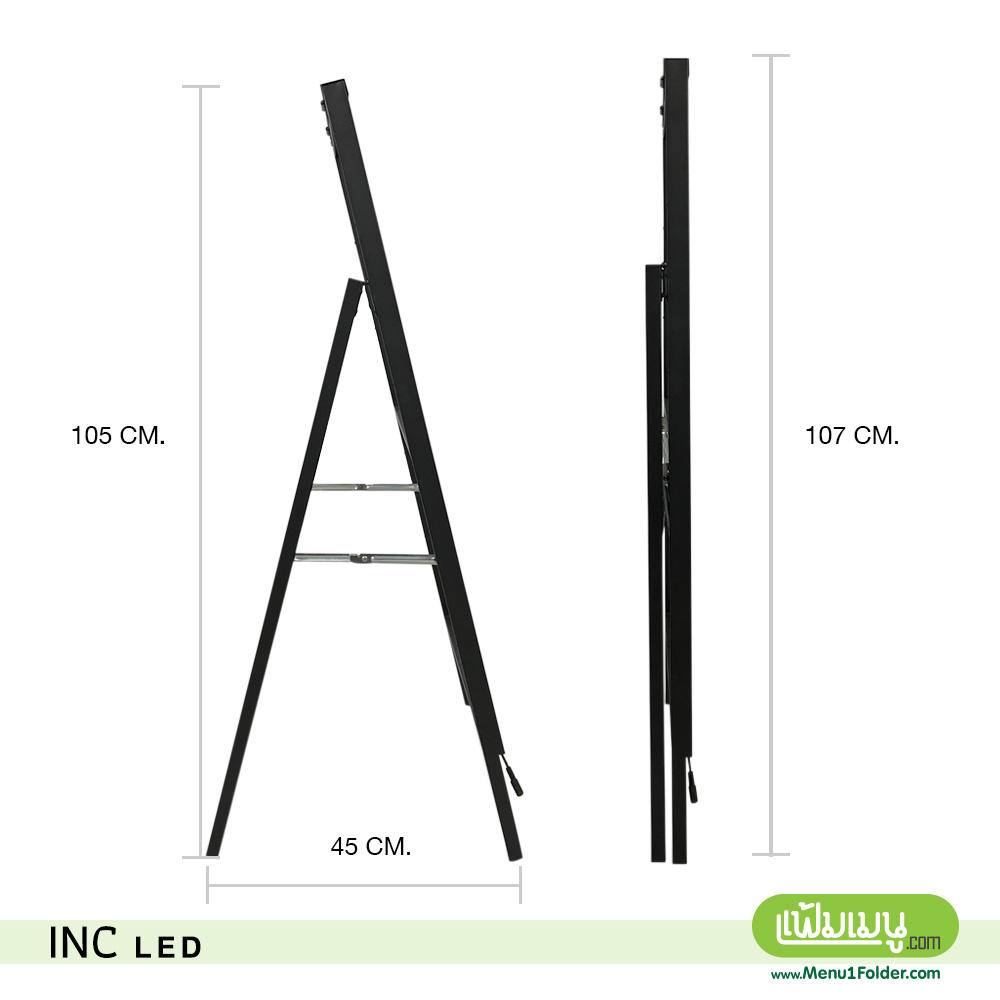 ป้ายไฟตั้งหน้าร้าน A-Stand แข็งแรง ไม่โยกเยก