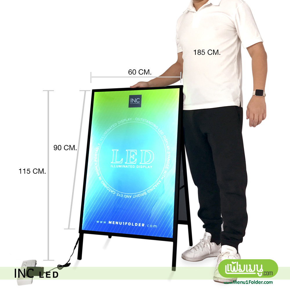 ป้ายไฟตั้งหน้าร้าน LED ขนาดใหญ่ เห็นเด่นชัดระดับสายตา